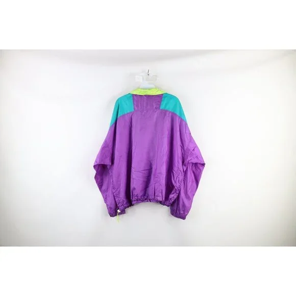 Vintage 90s Columbia Mens Size XL Distressed Spell Out Half Zip Pullover Jacket - Picture 8 of 10